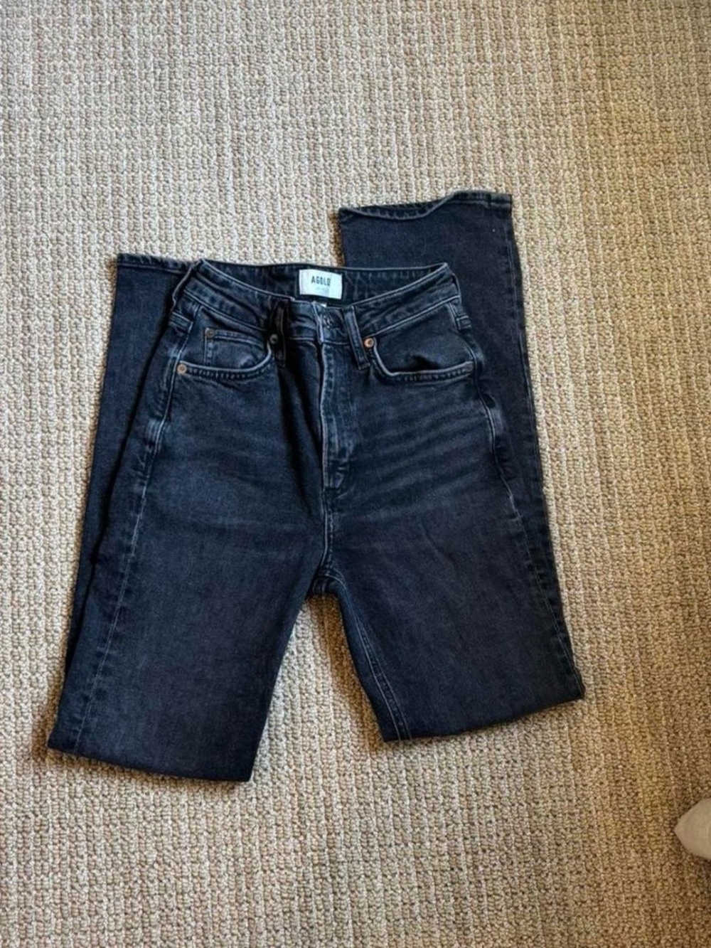 AGOLDE high rise black denim women’s jeans
